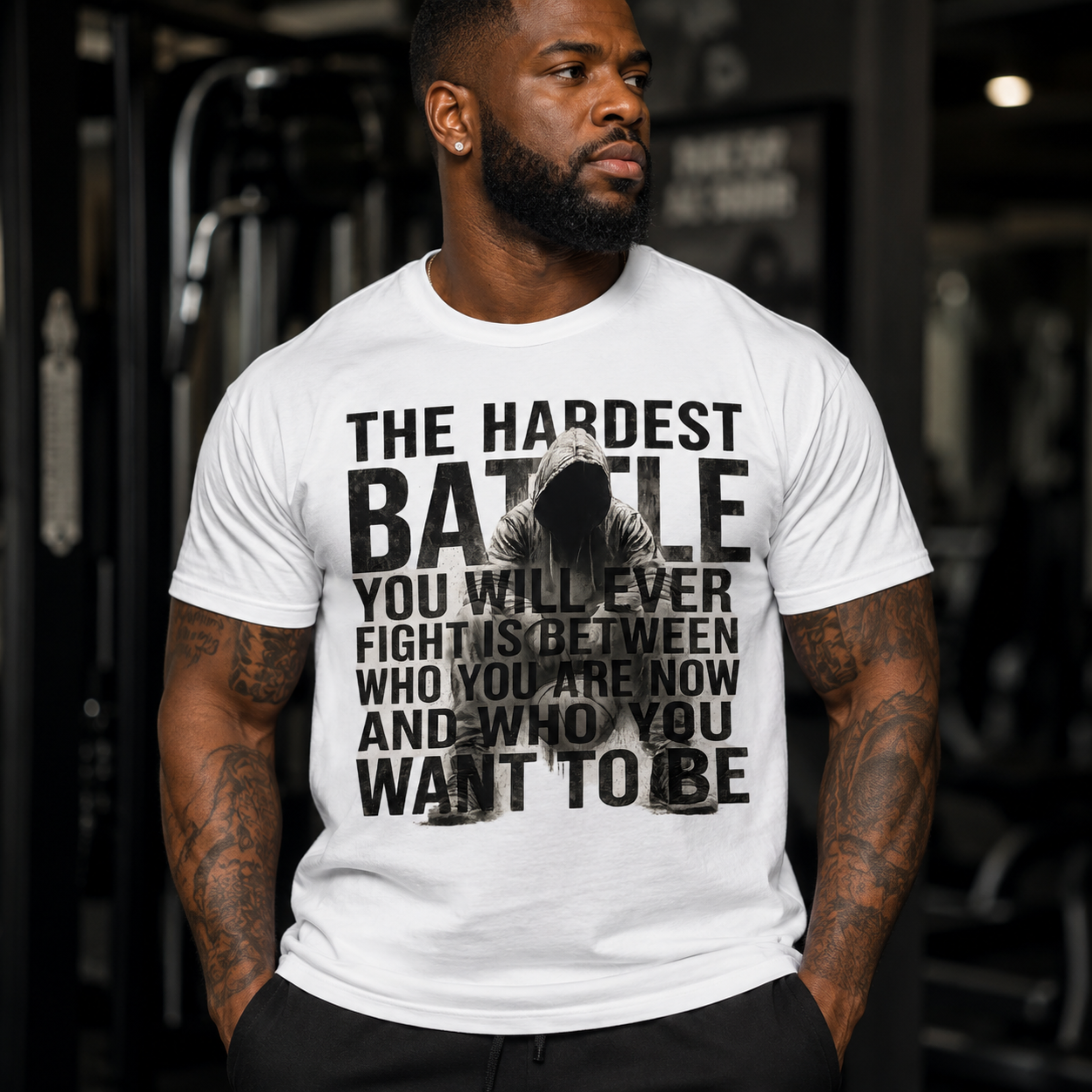 The Hardest Battles You Will Ever Have to Fight is Between Who you are now and Who You Want to be. Graphic T-Shirt