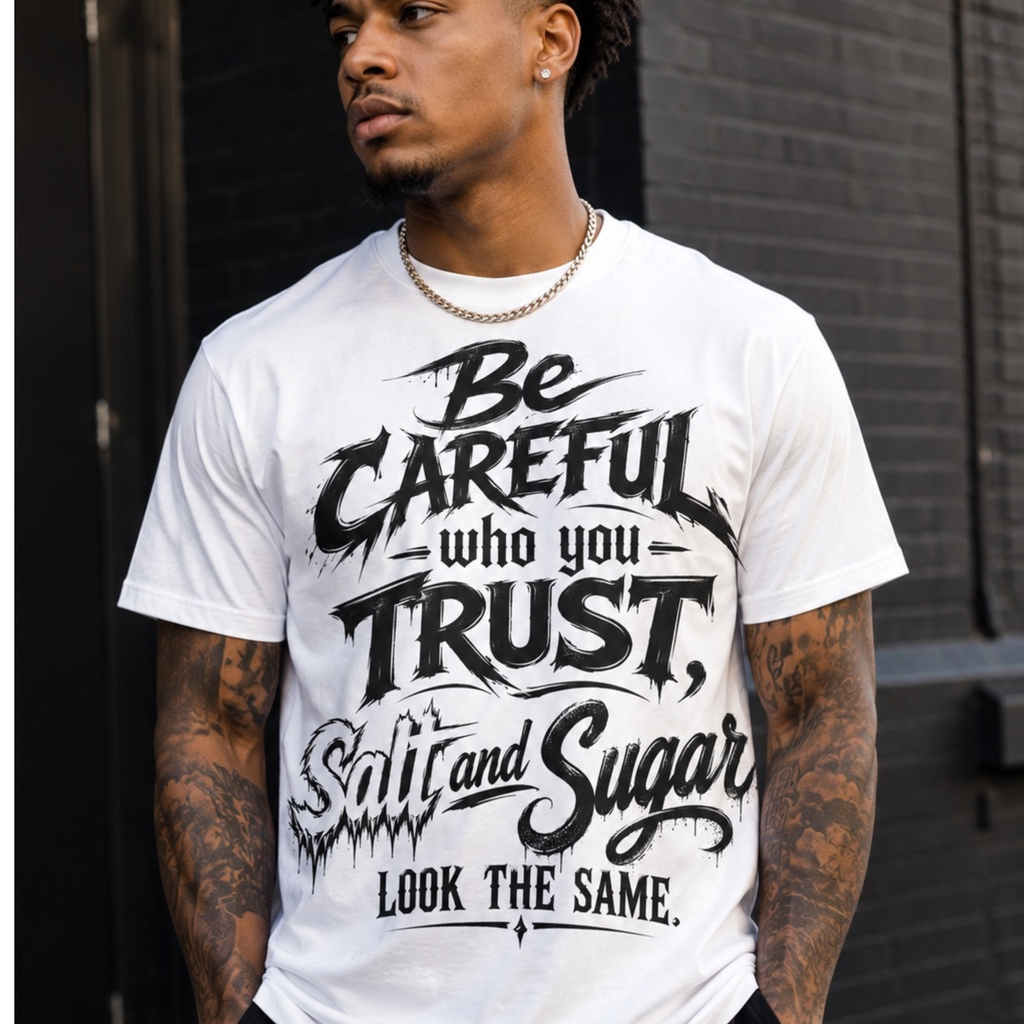 Be careful Who You Trust Sugar and Salt look the Same Graphic T-Shirt